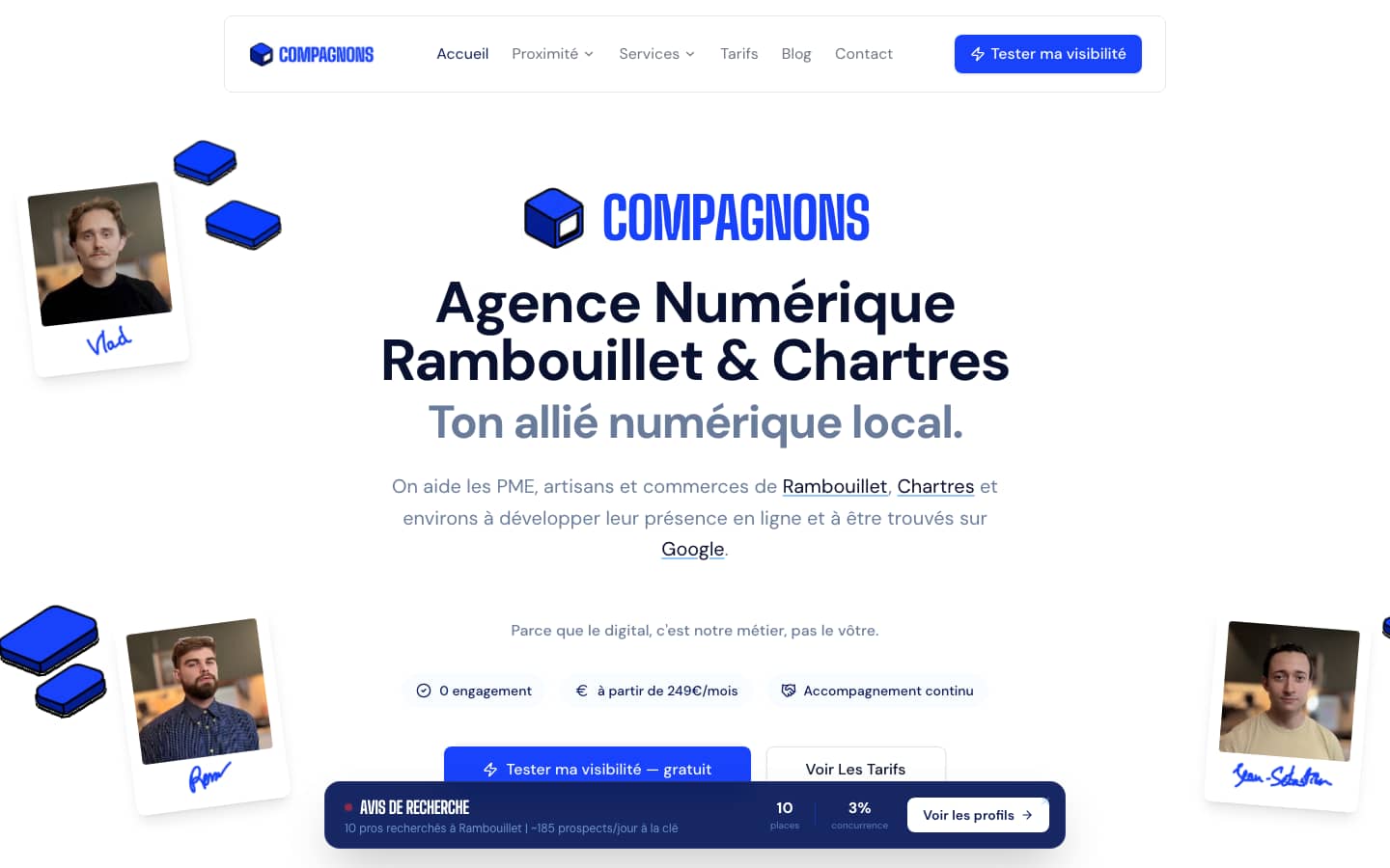 Capture du site Compagnons du Numérique