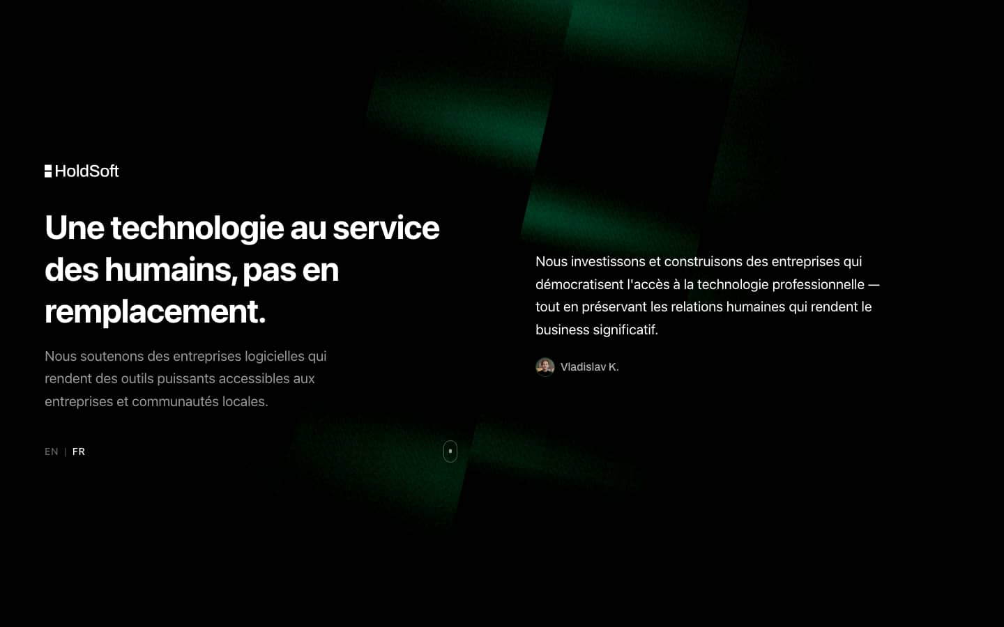 Capture du site HoldSoft