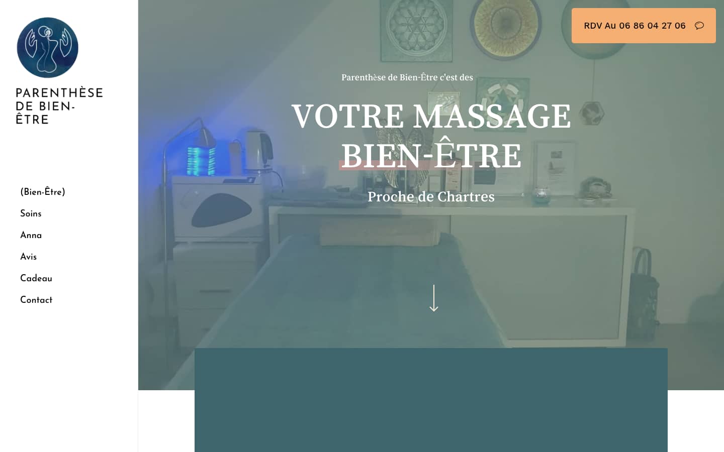Capture du site Parenthèse Bien-Être